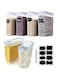 Valuxe Cereal &amp; Dry Food Storage Containers, Airtight Plastic Kitchen Storage Organizer, Set of 6 [2.5L / 85.4oz] for Sugar, Flour, Snack, Baking Supplies, BPA Free Stackable Boxes with Locking Lids