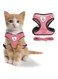 ShabeEat Cat Chest Harness and Leash, 2 Pack Anti-Escape Adjustable Soft mesh cat Leash and Chest Harness Set for All Types of Cats cat Vests (Size S,Pink)