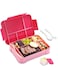 Bento Lunch Box for Adult Kids, 1330ML Stylish Teens Adult Bento Box With 6 Compartments, Durable, Microwave/Dishwasher Safe, BPA-Free, Perfect for On-the-Go Meal (Pink)