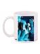 Cartoon Printed Coffee Mug White/Blue/Black 11ounce