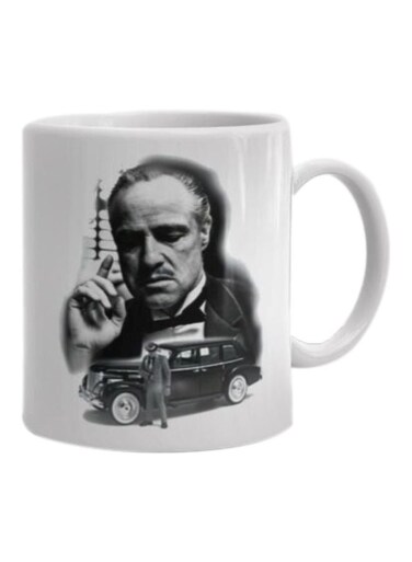 Print Printed Ceramic Mug White/Black/Grey