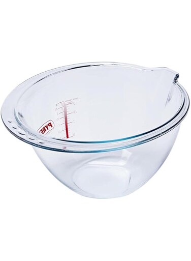 Pyrex Glass Expert Mixing Bowl 4.2L &ndash; Large Capacity, Heat-Resistant, with Measurement Markings