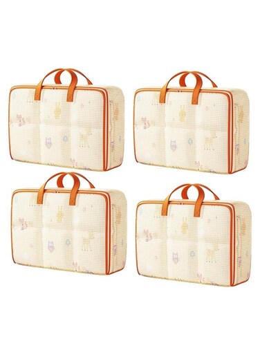 4 Pack Moving Bags, Large Clear Storage Bags with Zippers &amp; Handles, Collapsible Heavy Duty Storage Bags&iuml;&frac14;&OElig;Waterproof, Moisture-proof, Sturdy and Durablefor,Organized Storage of Clothing, Toys, Bedding and Moving Supplies,60*25*50cm