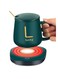 GWQDJ USB Coffee Mug-Warmer, Electric Coffee Cup Warmer for Desk, Automatic On/Off To Keep Temperature Up To 131℉/ 55℃, Include Ceramic Mug, Cover, Spoon