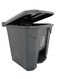 Step Trash Bin 30 Liters - Matte Grey Plastic, Durable, Hands-Free Pedal Bin For Bathroom, Kitchen &amp; Communal Spaces