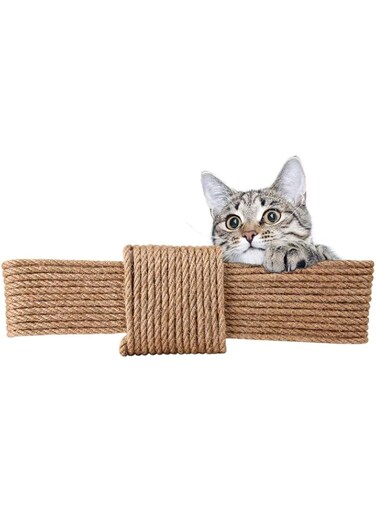 Roebii Natural Sisal Rope for Recovering Or DIY Cat Scratcher, Decorative Vase, Handrails (20m, 66 ft)