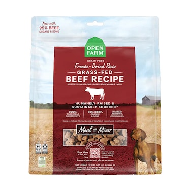 Open Farm Freeze Dried Raw Grass Fed Beef Dry Dog Food - 99G