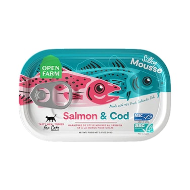 Open Farm Salmon &amp; Cod Meal Topper for Cats 89G
