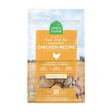 Open Farm Freeze Dried Raw Harvest Chicken Patties Dry Dog Food 297G
