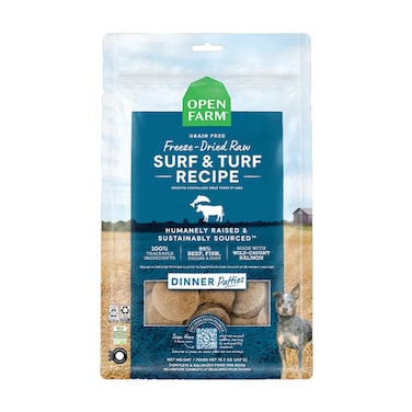 Open Farm Freeze Dried Raw Surf &amp; Turf Patties Dry Dog Food 297G
