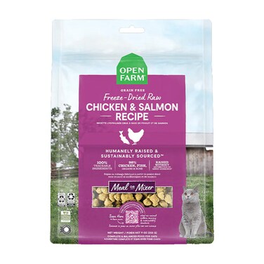 Open Farm Freeze Dried Raw Chicken &amp; Salmon Morsels Dry Cat Food 99G
