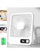 PUCHEN Portable Desk Fan, Rechargeable 180&deg; Tilt Foldable Desk Fans, 2000mAh Personal Folding Travel Fan, 5 Speeds Small USB Fan for Home Office Travel Outdoor (White)