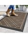BIOPLJ Outdoor Indoor Durable Doormat, Heavy Duty Non Slip Front Door Mats, Waterproof Welcome Mats for Front Door, Entryway, Low-Profile Floor Mat for Yard, Garage,17.7 x 29.5 in (style 1, Brown)