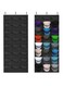 Pocket Baseball Hat Rack, Door and Wall Cap Organizer with Clear Deep Pockets Wall Mount Bag for Baseball Caps and Hats
