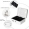 Rubik Medium Cash Box with Tray and Lock Durable Portable Steel Money Box (20x16x9cm, White)