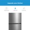 Midea 580L Gross Top Mount Double Door Refrigerator MDRT580MTE46, 2 Doors Frost Free Fridge Freezer with Smart Sensor &amp; Humidity Control, Active-C Fresh, Multi-Air Flow, Electronic Silver, Large
