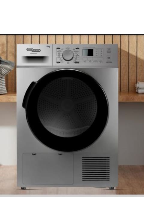 Super General 8 Kg Front Load Dryer, 16 Programs, Child Lock, Digital Display, Color Silver Model &ndash; SGD8800DDS &ndash; 1 Year Warranty.
