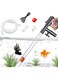 Hand Grip Aquarium Gravel Cleaner，New Quick Fish Tank Water Changer with Air-Pressing Button, 6 in 1 Fish Tank Sand Cleaning Kit Siphon Vacuum Cleaner with Water Hose Controller Clamp Algae Scraper