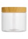 Round Air-Tight PET Jar, 400ml Plastic Container, RF10506 Transparent Storage Jar BPA-Free Container for Display, Pantry, Home &amp; Kitchen Storage CLEAR,BEIGE
