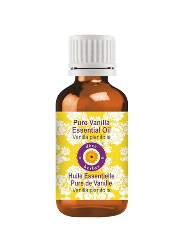 Deve Herbes Pure Vanilla Essential Oil (Vanilla planifolia) Steam Distilled 15ml (0.50 oz)