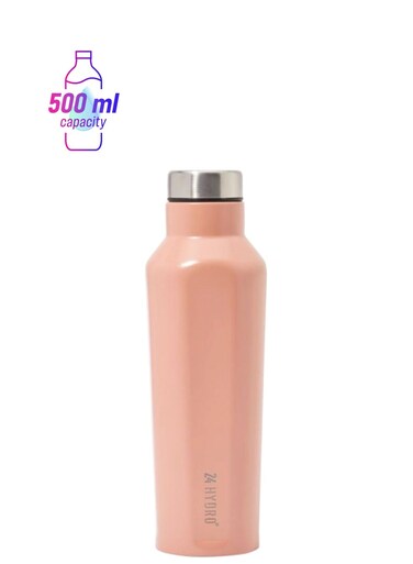 Double Walled And Vacuum Insulated Water Bottle Pink 8x8x21cm