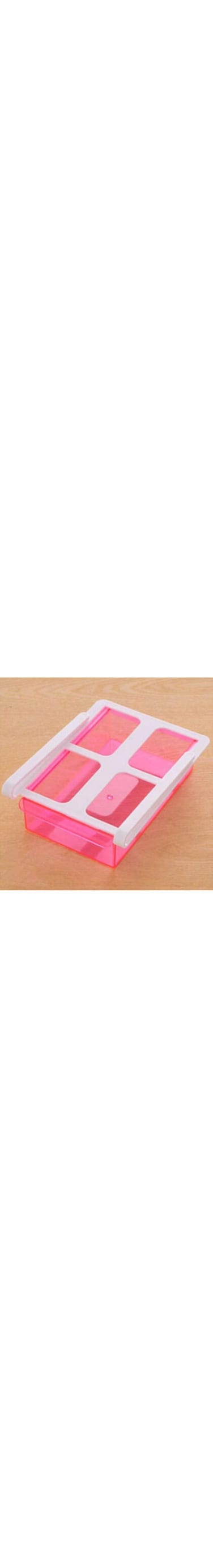 PCLRXA Kitchen Storage,1 Pc Pink Creative Multifunction Slide Kitchen Fridge Freezer Space Saver Organizer Drawer Refrigerator Storage Box Home Kitchen Organize Storage Tools