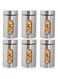 Stainless Steel Food Storage Canister Sets,Set of 6 Airtight Sugar Coffee Tea Candy Storage Jars 950ml