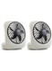 O2COOL Treva 5-Inch Battery Powered Portable Desk Fan - 2 Speeds, Compact Folding &amp; Tilt Design, Mini Fan for Cubicles, Travel &amp; Emergency Preparedness   2 Pack - White