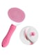 H&amp;I HOME - PET HAIR BRUSH FOR CATS/DOGS ETC. WITH SELF CLEANING SYSTEM BUTTON (Pink)