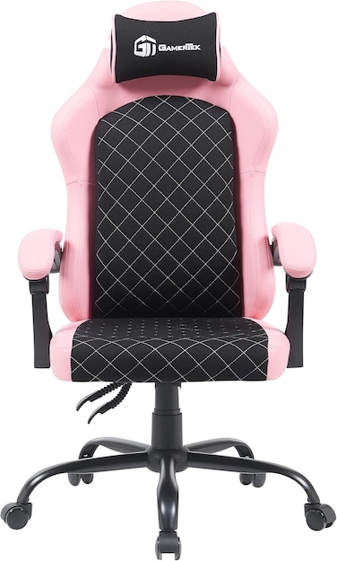 GamerTek Vanguard Gaming Chair - Pink Edition, Ergonomic and Durable Gaming Chair