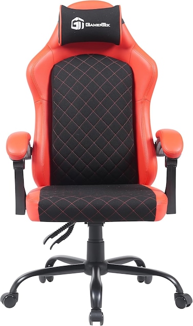 GamerTek Vanguard Gaming Chair - Red Edition, Ergonomic and Durable Gaming Chair