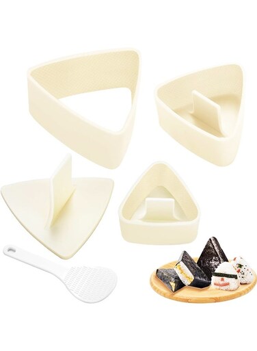 Mold Triangle Set, 3 Pack Rice Ball Mold Sushi Maker (Large, Medium, Small), DIY Sushi Making Kit, Easy to Use