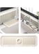 Bolivia's Kitchen Sink Splash Guard, Slope Type Design Silicone Sink Splash Guard, Kitchen Absorbent Sink Protectors Mat, Faucet Handle Drip Catcher Tray Mat For Kitchen Sink and Bathroom