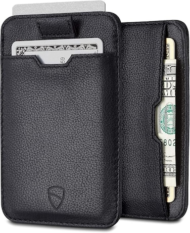 Vaultskin Mens RFID Blocking Slim Leather Card Wallet - CHELSEA Minimalist Front Pocket Cardholder
