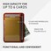 Vaultskin BRIXTON Slim Card Holder with ID Window - Minimalist Front Pocket Leather Wallet with RFID Protection for Men and Women
