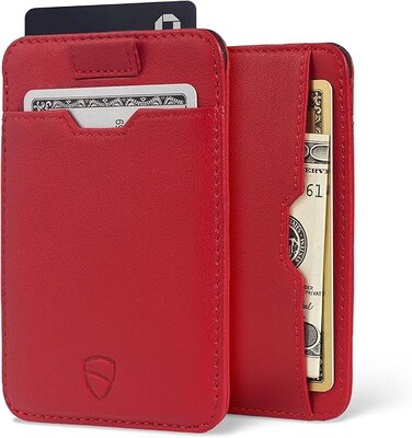Vaultskin Mens RFID Blocking Slim Leather Card Wallet - CHELSEA Minimalist Front Pocket Cardholder
