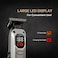 DOMEA Professional Trimmer PRO Series, Rechargeable Cordless Beard and Hair Trimmer with LCD Display, Low Noise Operation, 3 Adjustable Comb Sizes, 1200mAh Lithium Battery, USB Charging