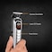 DOMEA Professional Trimmer PRO Series, Rechargeable Cordless Beard and Hair Trimmer with LCD Display, Low Noise Operation, 3 Adjustable Comb Sizes, 1200mAh Lithium Battery, USB Charging