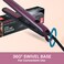 DOMEA Ceramic Hair Straightener, 220&deg;C Max Temp, 360&deg; Swivel Cable For Convenient Use, One Touch On/Off, For Dry Hair, For Salon Quality Styling