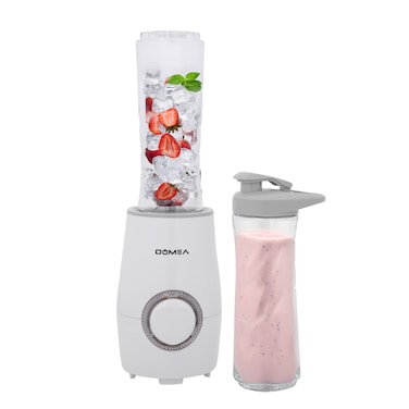 DOMEA Personal Blender, 500 ml, Daily Use Mini Size Gym/Sports Blender, 300W Motor, Stainless Steel Blades, Extra Jar Bottle Included, Smoothie Maker, Baby Food, Protein Shakes &amp; Mixing, Portable