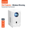 Porodo 720P Projector  Android 9 iOS &amp; Android Auto Focus Universal Connectivity HDMI , USB , Audio Ports 2000 Lumens Up to 150&quot; Wireless Mirroring 50000 H Life Dust Proof Stracture  Remote Control