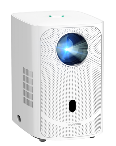 Porodo 720P Projector  Android 9 iOS &amp; Android Auto Focus Universal Connectivity HDMI , USB , Audio Ports 2000 Lumens Up to 150&quot; Wireless Mirroring 50000 H Life Dust Proof Stracture  Remote Control