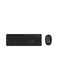 PORODO Dual Mode Wireless Keyboard &amp; Mouse Set with Bluetooth Connection, Wireless 2.4GHz Connectivity, 104 Keys, 4 Mouse Buttons, Arabic &amp; English Layout - Black