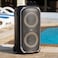 Porodo Soundtec Bash X: Portable Trolley Party Speaker with 12-Hour Playtime, IPX4 Water-Resistance, Bluetooth 5.3, Flashing Lights, and FM Radio