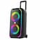 Porodo Soundtec Bash X: Portable Trolley Party Speaker with 12-Hour Playtime, IPX4 Water-Resistance, Bluetooth 5.3, Flashing Lights, and FM Radio