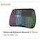 Porodo Mini Wireless Universal Keyboard Remote &amp; Mouse - Black