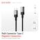 Porodo Fast Charging Cable with PD100W USB-C to USB-C and Lightning Magnetic Head Connectors, 1.2M Length, 30W Lightning, 100W Type-C, 15000+ Bends Lifespan - Black
