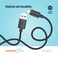 Porodo Blue 3A USB-A to Lightning PVC Cable 1.2M, 480Mbps Quick Data Transfer, Universal Compatibility, Flexible Material, Safe &amp; Secure, Charge &amp; Transfer Data