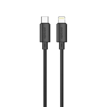 Porodo Blue USB-C to Lightning Cable 1.2m Length, 27W PD Fast Charge with 3A Output, 480Mbps Data Transfer, Flexible Material, Charge &amp; Sync, Universal Compatibility
