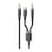 PORODO 2IN1 AUX 3.5 TO 3.5+TYPEC CABLE 1.2M - BLACK